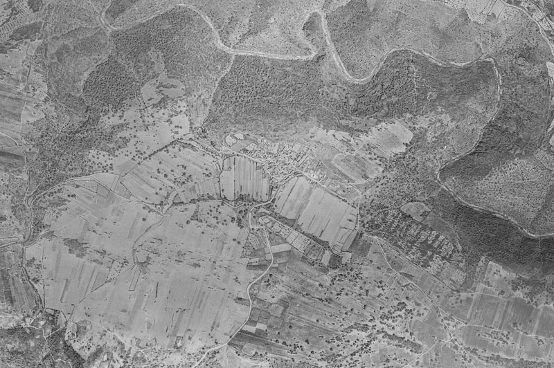 Ortofoto de 1956-1957 del núcleo de La Bouza