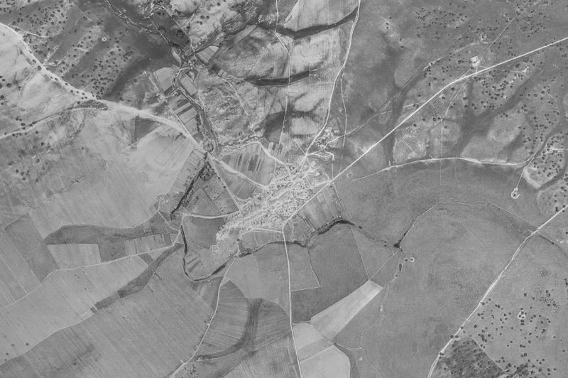 Ortofoto de 1956-1957 del núcleo de Buenamadre