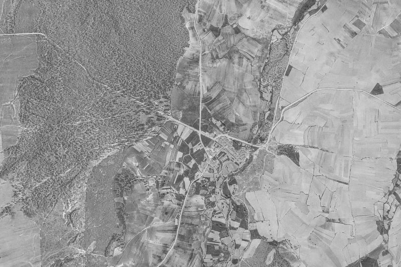 Ortofoto de 1956-1957 del núcleo de El Cabaco