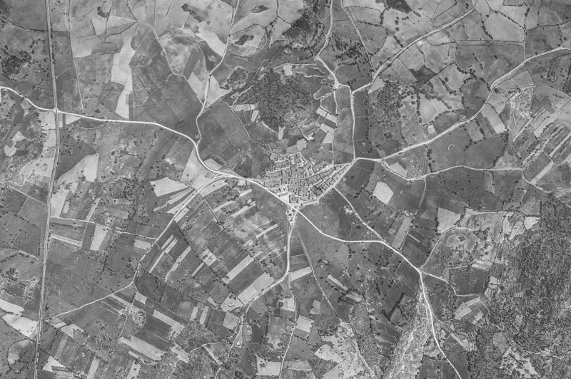 Ortofoto de 1956-1957 del núcleo de La Cabeza de Béjar
