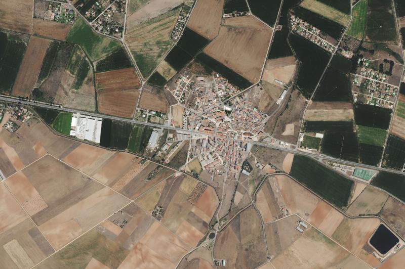Ortofoto actual del núcleo de Calvarrasa de Abajo