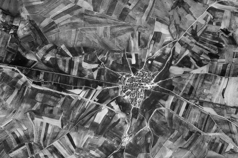 Ortofoto de 1956-1957 del núcleo de Calvarrasa de Abajo