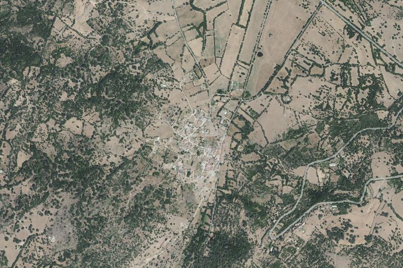 Ortofoto actual del núcleo de La Calzada de Béjar