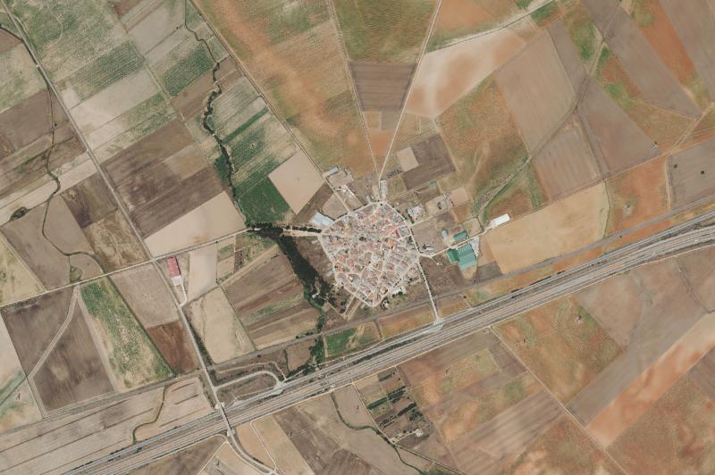 Ortofoto actual del núcleo de Calzada de Don Diego