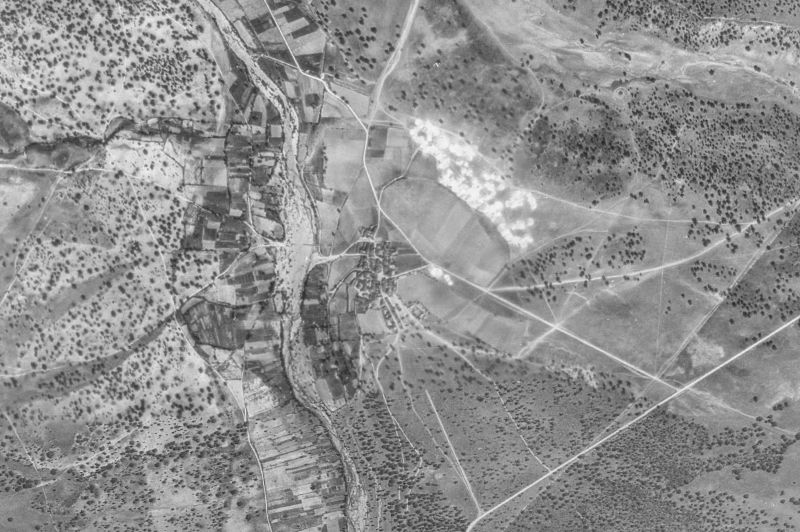Ortofoto de 1956-1957 del núcleo de Campillo de Azaba