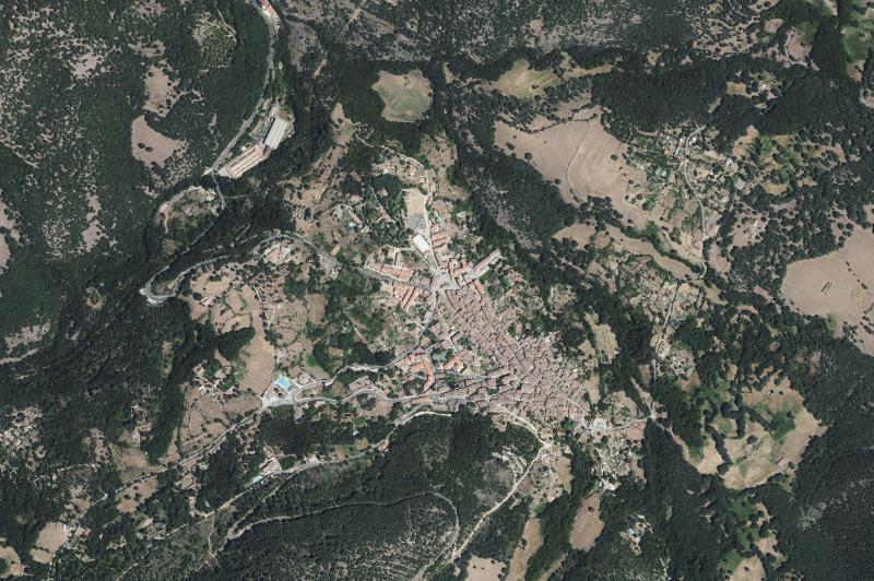Ortofoto actual del núcleo de Candelario