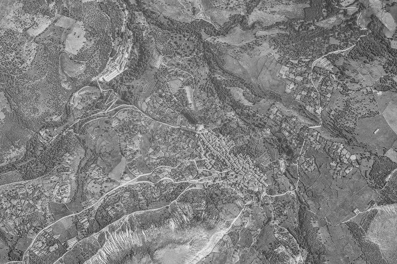 Ortofoto de 1956-1957 del núcleo de Candelario