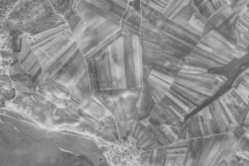 Ortofoto de 1956-1957 del núcleo de Canillas de Abajo