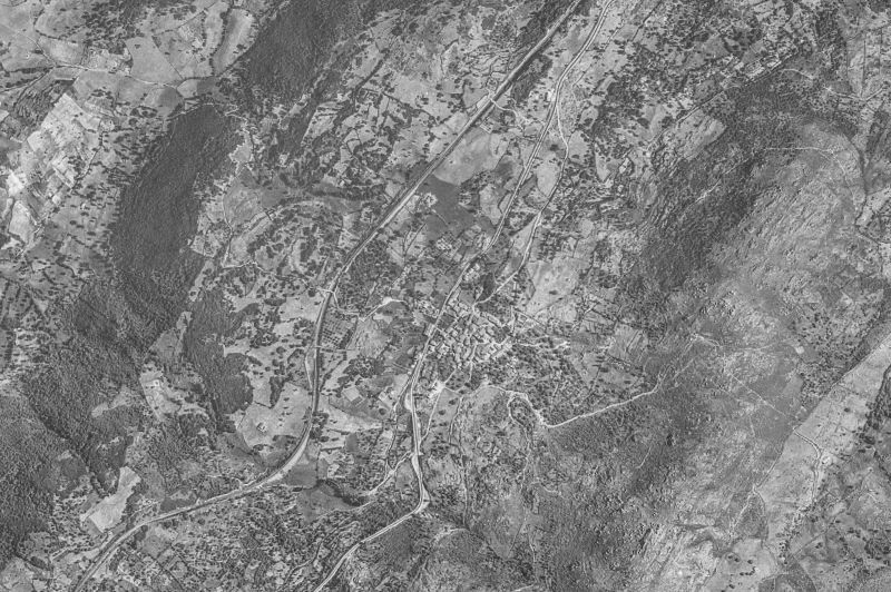 Ortofoto de 1956-1957 del núcleo de Cantagallo