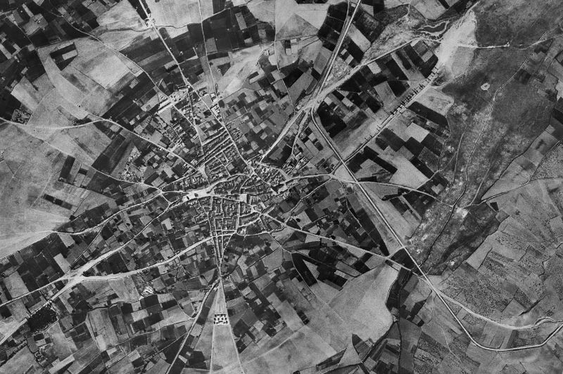 Ortofoto de 1956-1957 del núcleo de Cantalpino