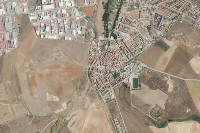 Ortofoto actual del núcleo de Carbajosa de la Sagrada