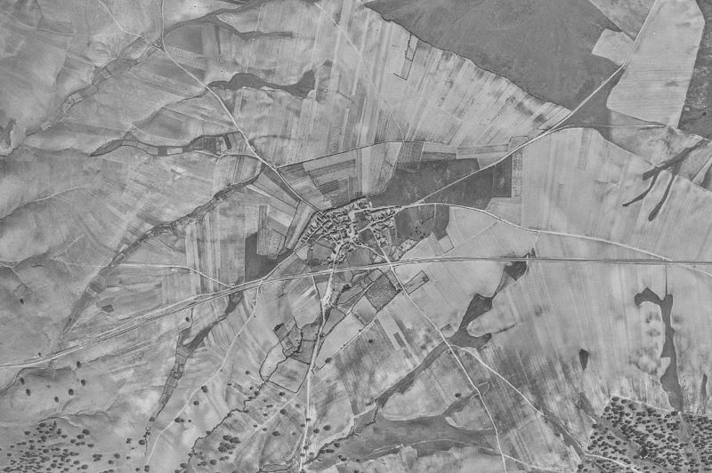 Ortofoto de 1956-1957 del núcleo de Carpio de Azaba