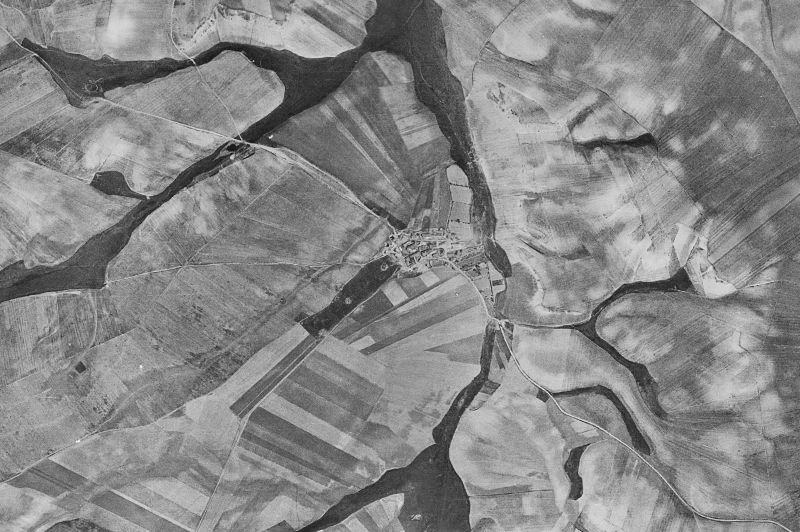 Ortofoto de 1956-1957 del núcleo de Carrascal de Barregas