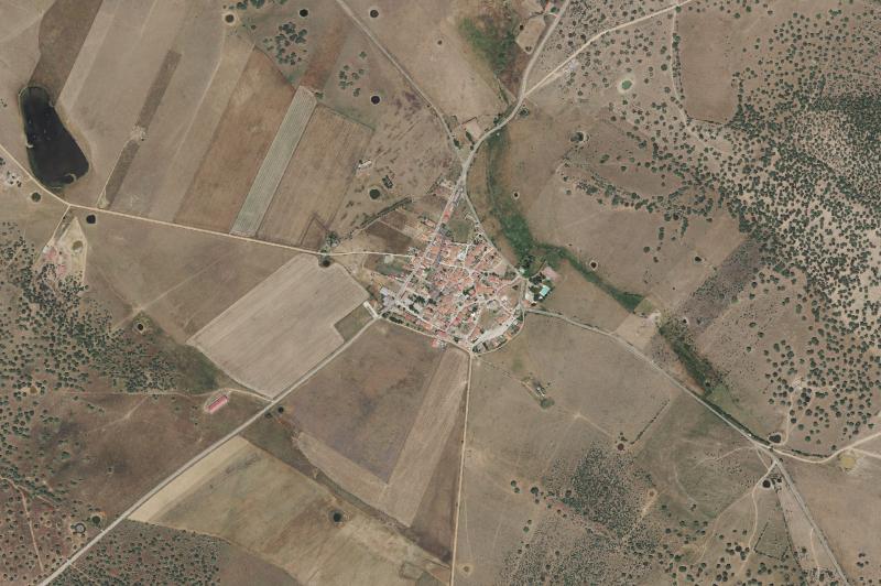 Ortofoto actual del núcleo de Carrascal del Obispo