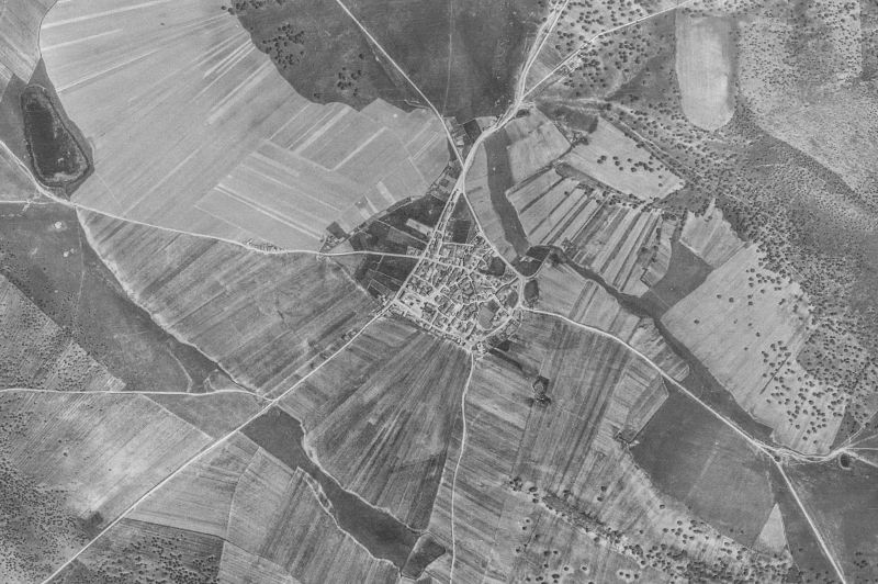 Ortofoto de 1956-1957 del núcleo de Carrascal del Obispo