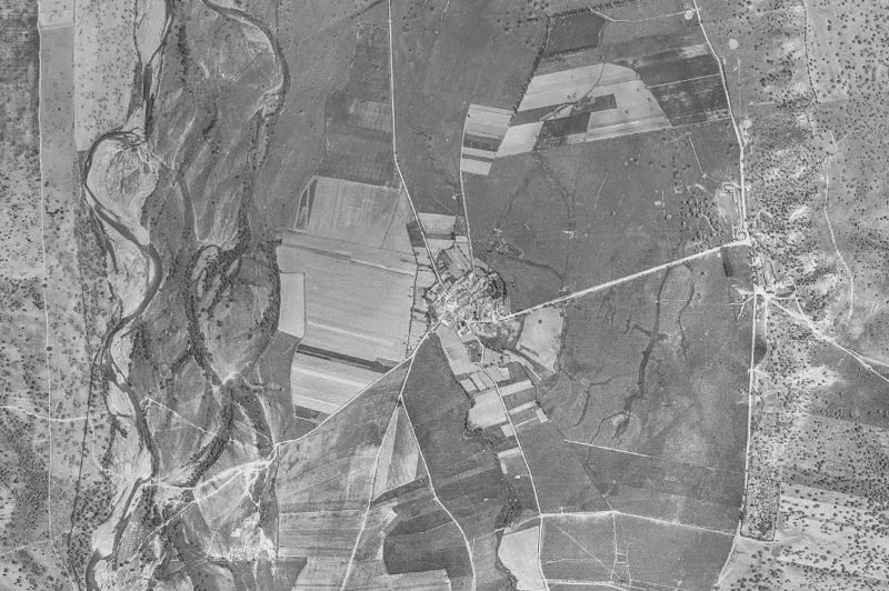 Ortofoto de 1956-1957 del núcleo de Castraz