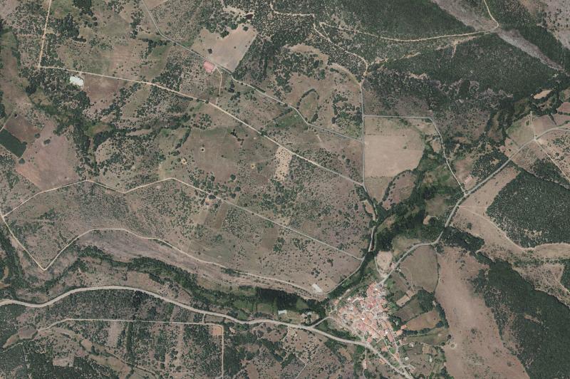 Ortofoto actual del núcleo de Cereceda de la Sierra