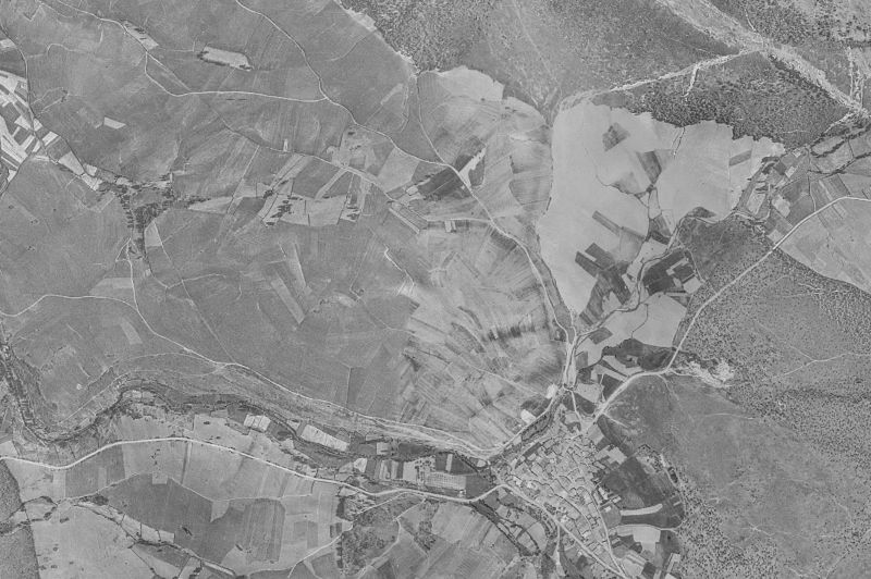 Ortofoto de 1956-1957 del núcleo de Cereceda de la Sierra