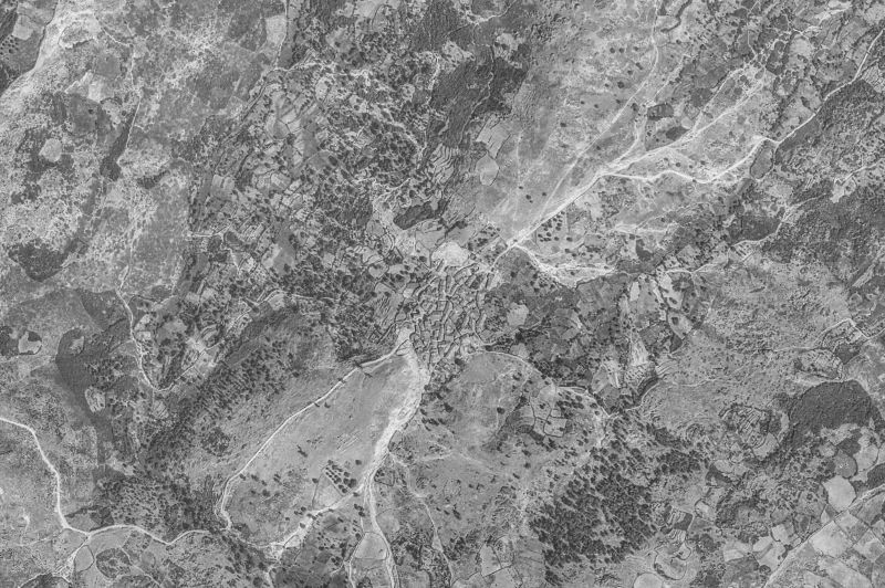 Ortofoto de 1956-1957 del núcleo de El Cerro