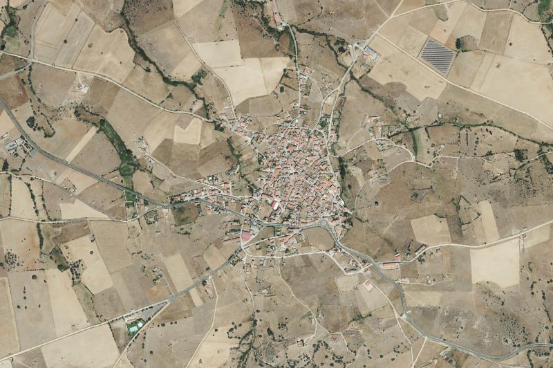 Ortofoto actual del núcleo de Cespedosa de Tormes