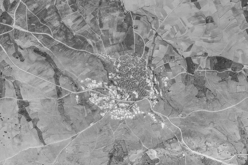 Ortofoto de 1956-1957 del núcleo de Cespedosa de Tormes