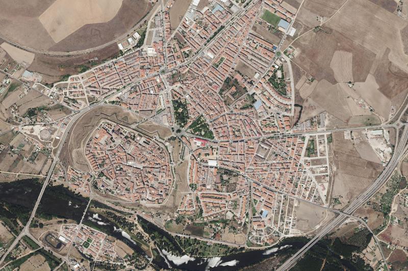 Ortofoto actual del núcleo de Ciudad Rodrigo