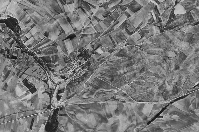 Ortofoto de 1956-1957 del núcleo de Coca de Alba