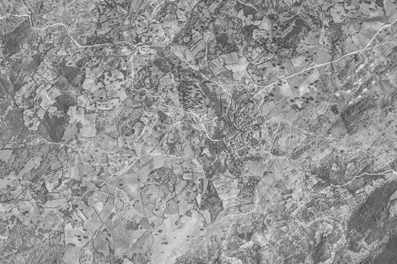Ortofoto de 1956-1957 del núcleo de Colmenar de Montemayor