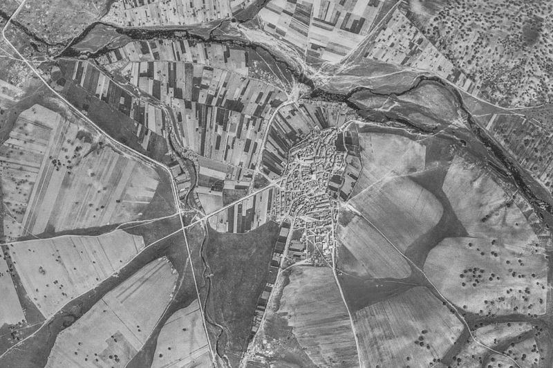 Ortofoto de 1956-1957 del núcleo de El Cubo de Don Sancho