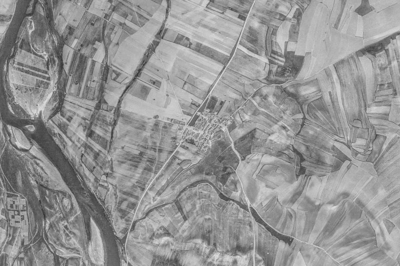 Ortofoto de 1956-1957 del núcleo de Éjeme