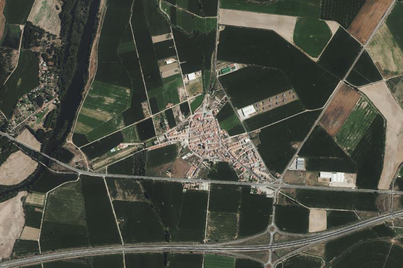 Ortofoto actual del núcleo de Encinas de Abajo