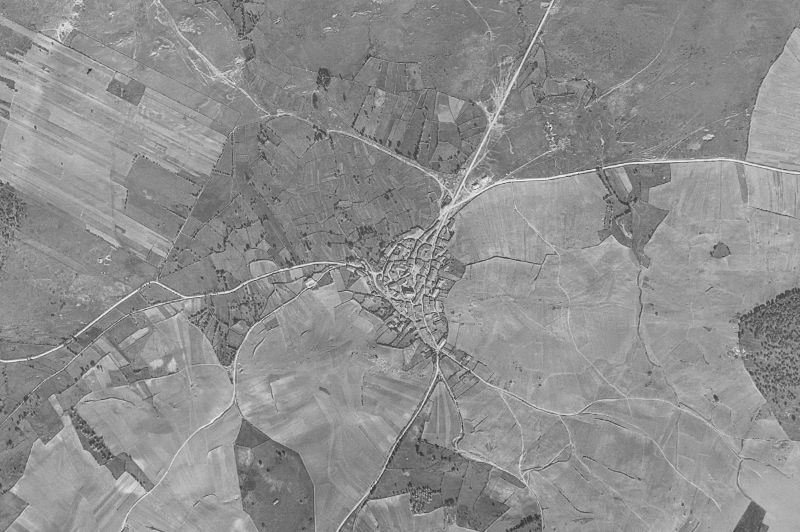 Ortofoto de 1956-1957 del núcleo de Endrinal