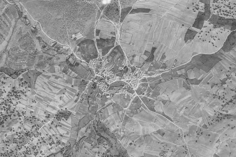 Ortofoto de 1956-1957 del núcleo de Escurial de la Sierra