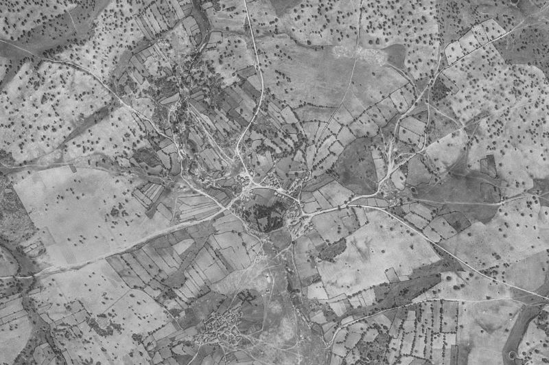 Ortofoto de 1956-1957 del núcleo de Espadaña