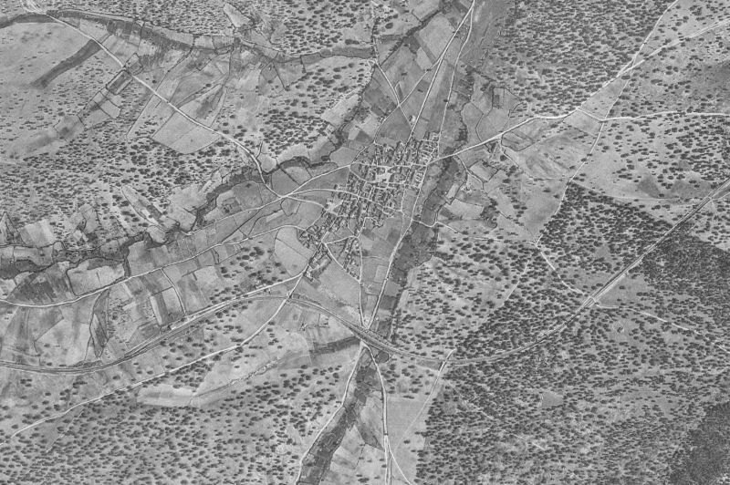 Ortofoto de 1956-1957 del núcleo de Espeja