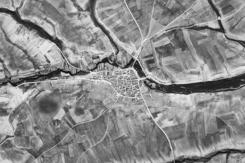 Ortofoto de 1956-1957 del núcleo de Espino de la Orbada
