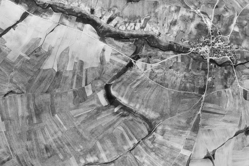 Ortofoto de 1956-1957 del núcleo de Forfoleda