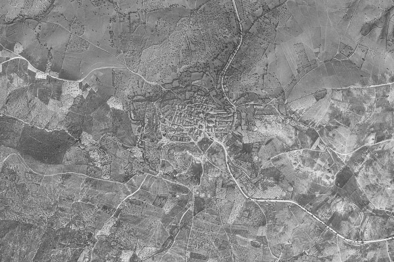 Ortofoto de 1956-1957 del núcleo de La Fregeneda