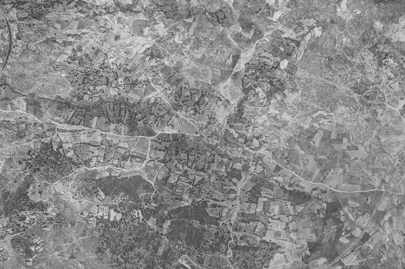 Ortofoto de 1956-1957 del núcleo de Fresnedoso