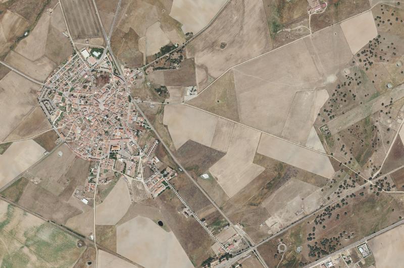Ortofoto actual del núcleo de La Fuente de San Esteban