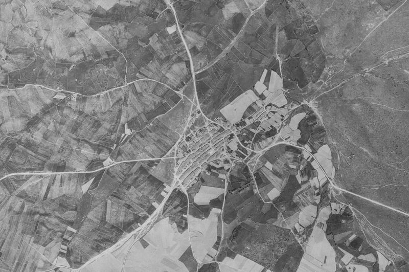Ortofoto de 1956-1957 del núcleo de Fuenterroble de Salvatierra