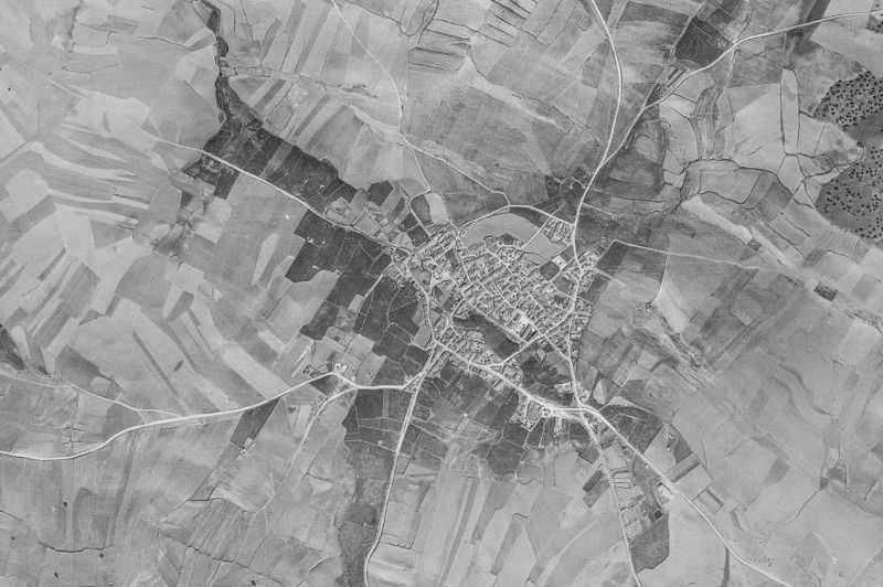 Ortofoto de 1956-1957 del núcleo de Galinduste
