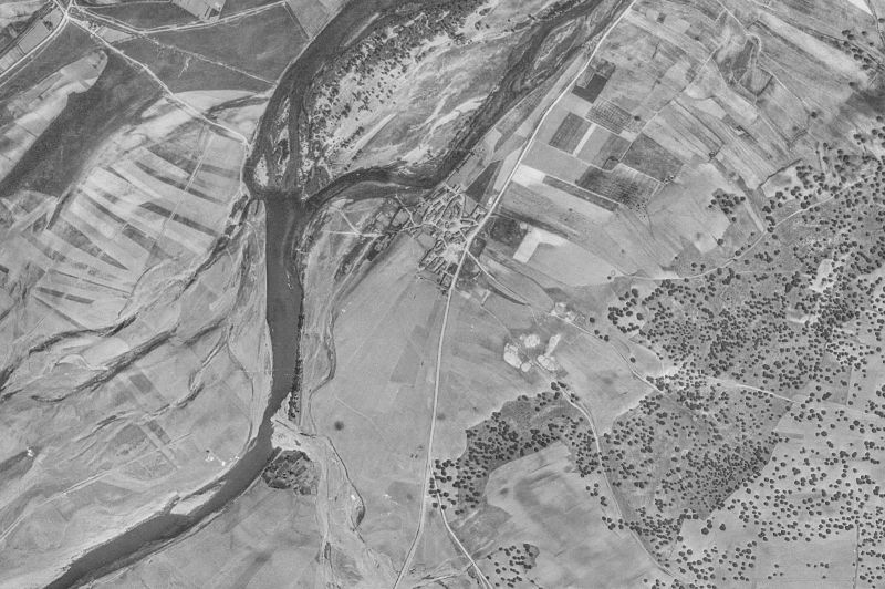 Ortofoto de 1956-1957 del núcleo de Galisancho