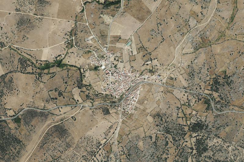 Ortofoto actual del núcleo de Gallegos de Solmirón