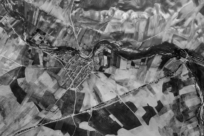 Ortofoto de 1956-1957 del núcleo de Garcihernández