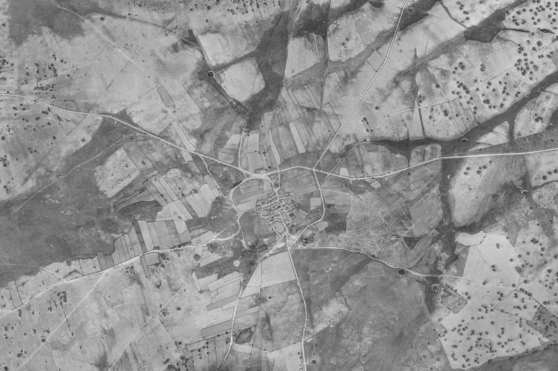 Ortofoto de 1956-1957 del núcleo de Gejuelo del Barro