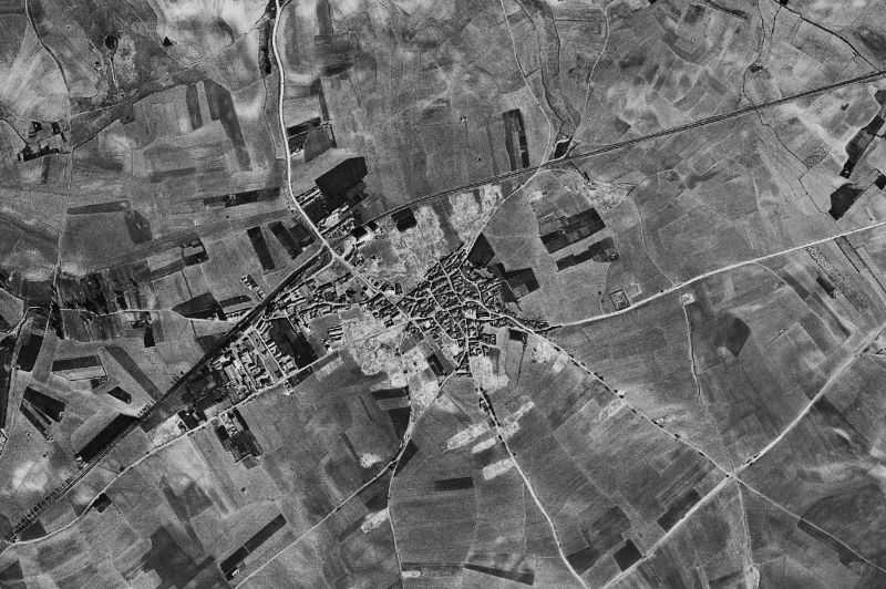 Ortofoto de 1956-1957 del núcleo de Gomecello
