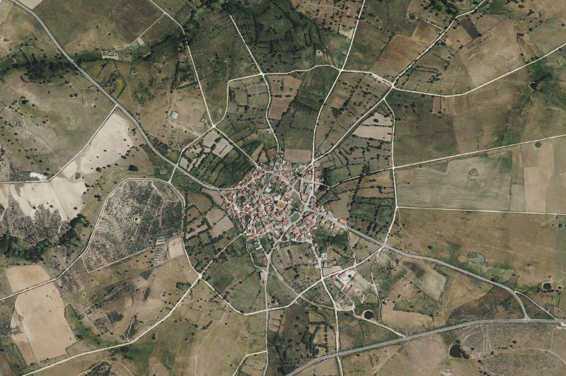 Ortofoto actual del núcleo de Guadramiro