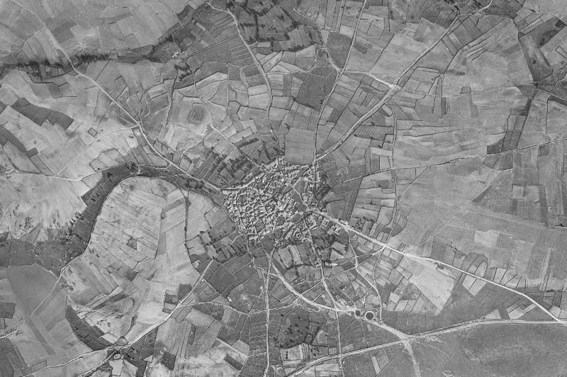 Ortofoto de 1956-1957 del núcleo de Guadramiro