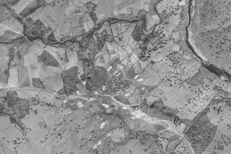 Ortofoto de 1956-1957 del núcleo de Guijo de Ávila